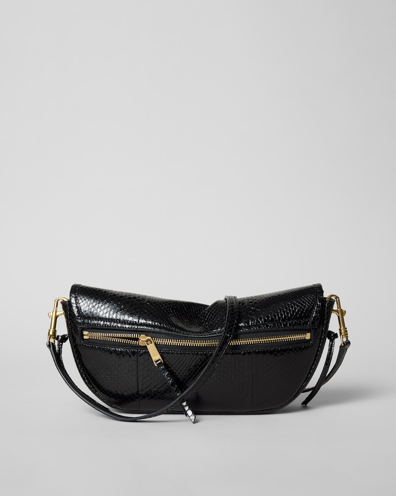 LITTLE HALFMOON SOFT TRIOMPHE IN PYTHON - BLACK - ALL BAGS - 1 | CELINE