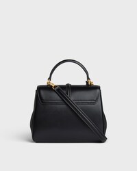 MINI 16 IN satinated calfskin - BLACK - MORE LINES - 2 | CELINE