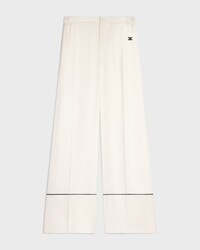 pyjama trousers IN silk satin - IVOIRE -  - 1 | CELINE