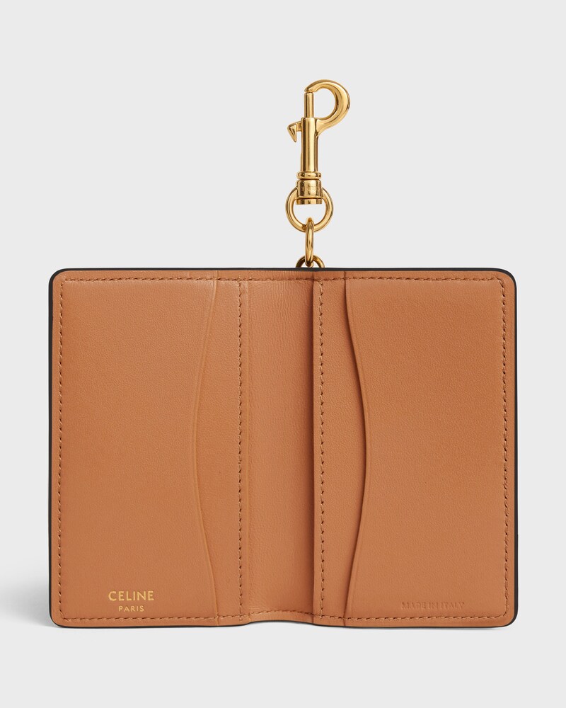 Charm per notebook in tela Triomphe e pelle di vitello - CUOIO - CHARM E ACCESSORI - 1 | CELINE
