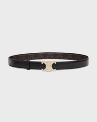 Reversible Strap 25MM IN Taurillon Leather and Triomphe Canvas -  -  - 2 | CELINE
