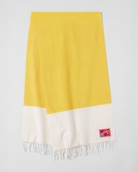 BICOLOR CASHMERE SCARF - JAUNE/BLANC -  - 2 | CELINE