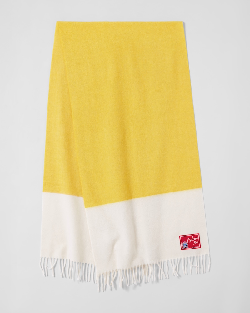 ÉCHARPE EN CACHEMIRE BICOLORE - JAUNE/BLANC -  - 1 | CELINE