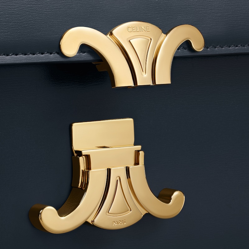 CLASSIQUE TRIOMPHE BAG in shiny calfskin - NAVY BLUE - TRIOMPHE - 1 | CELINE