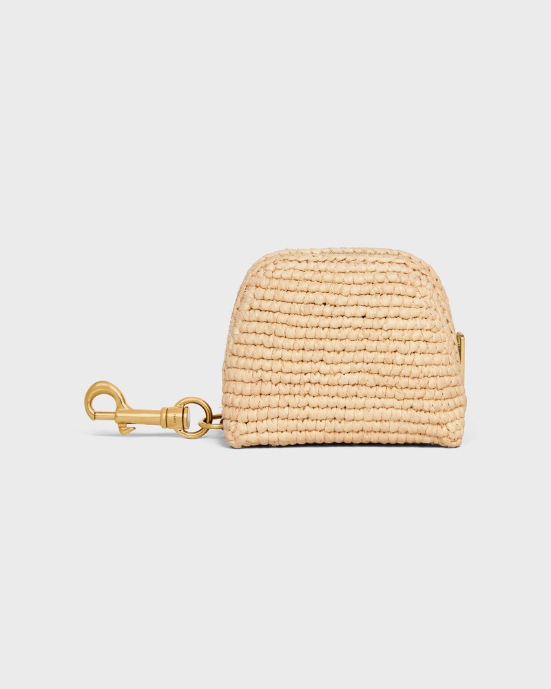MICRO TRIOMPHE CHARM IN Raffia - NATURAL / TAN - ACCESSORIES - 1 | CELINE