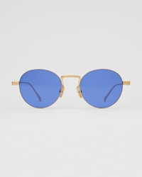 Metal Frame 28 sunglasses in Metal - Light Gold / Blue -  - 1 | CELINE