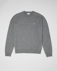 crewneck sweater IN wool cashmere - DARK GREY MELANGE -  - 1 | CELINE