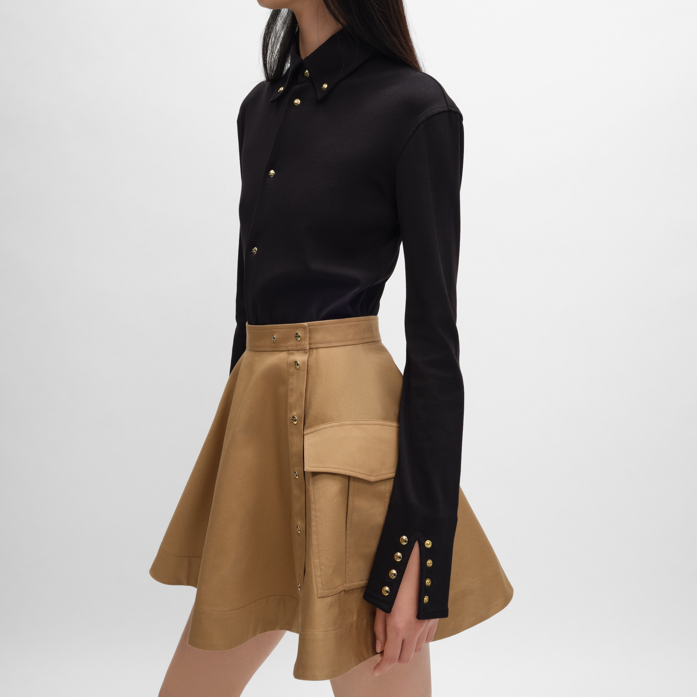 shirt IN cotton jersey - BLACK | CELINE