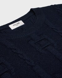 JERSEY CON CUELLO REDONDO DE CACHEMIRA CON CADENAS - AZUL MARINO -  - 2 | CELINE