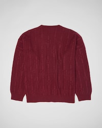 oversized crewneck sweater IN CASHMERE chains triomphe - BURGUNDY -  - 2 | CELINE