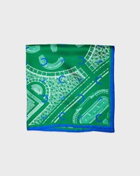 square IN FRENCH GARDEN SILK TWILL - BLUE/GREEN -  - 2 | CELINE