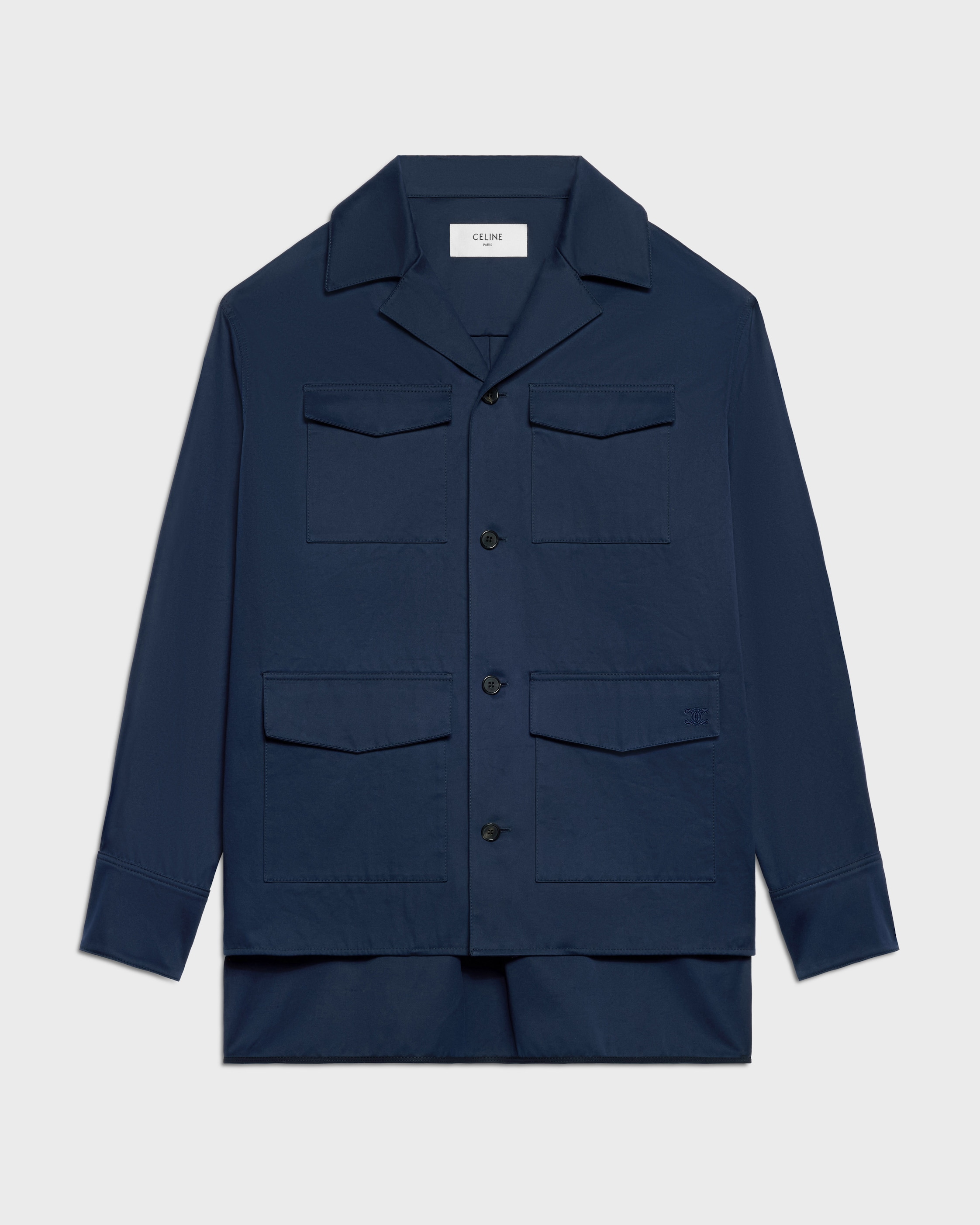 サ*ー様 40'sW.H. Brine Co. プルオーバーシャツ オーバーシャツ / コットンサテン - ネイビー | CELINE