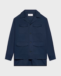 overshirt IN cotton satin - NAVY -  - 1 | CELINE