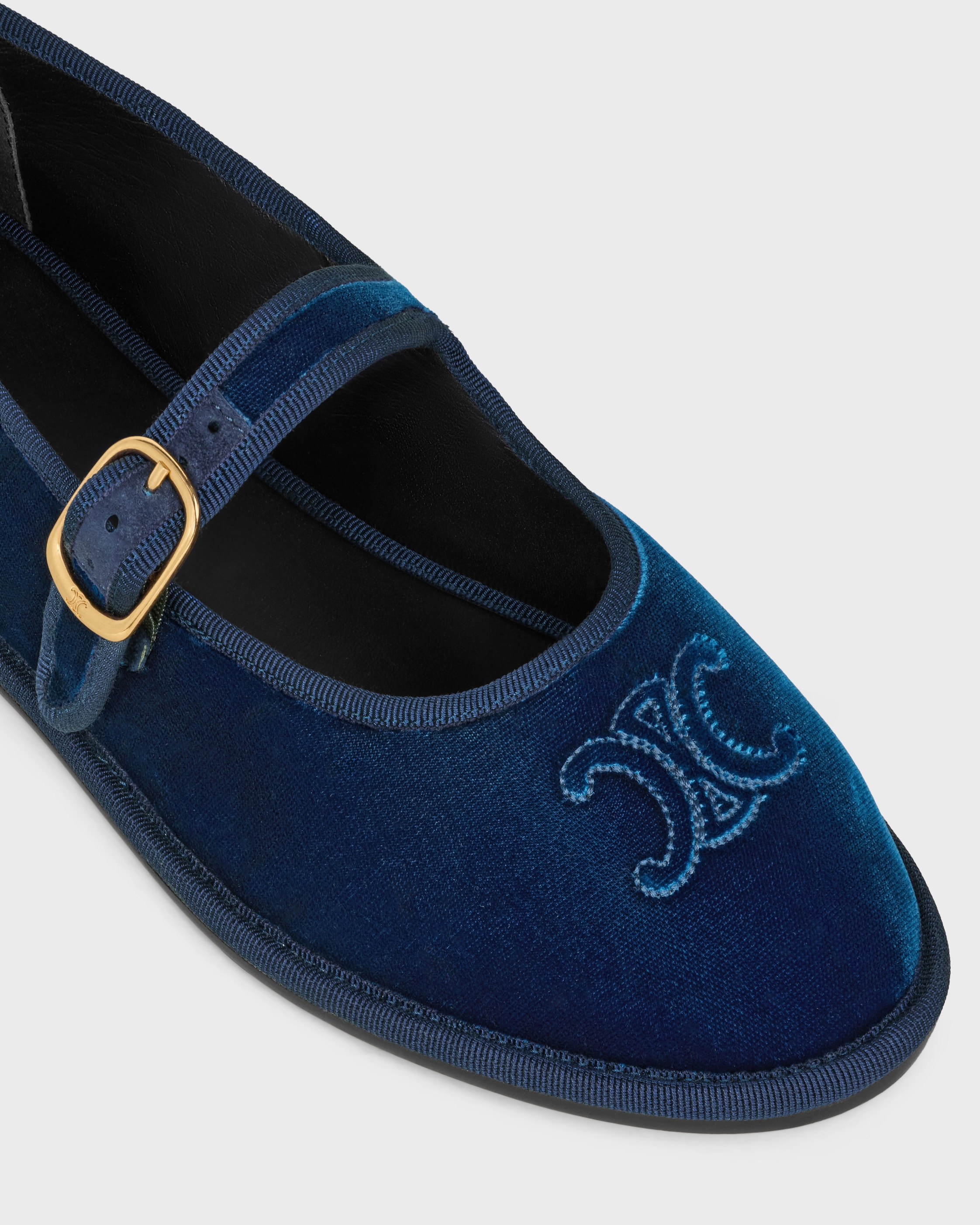 ÈVE TRIOMPHE BALLERINA IN VELVET - DEEP BLUE | CELINE