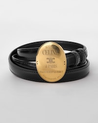 MICRO MAISON CELINE BELT 13MM IN Taurillon Leather - BLACK -  - 1 | CELINE