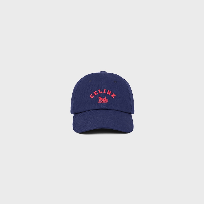 celine richelieu cap IN cotton twill - NAVY -  - 1 | CELINE