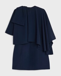 cape dress IN viscose cady - NAVY -  - 2 | CELINE