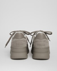 BLOCK WEDGE SNEAKER IN SUEDE CALFSKIN AND CALFSKIN - GREY -  - 2 | CELINE