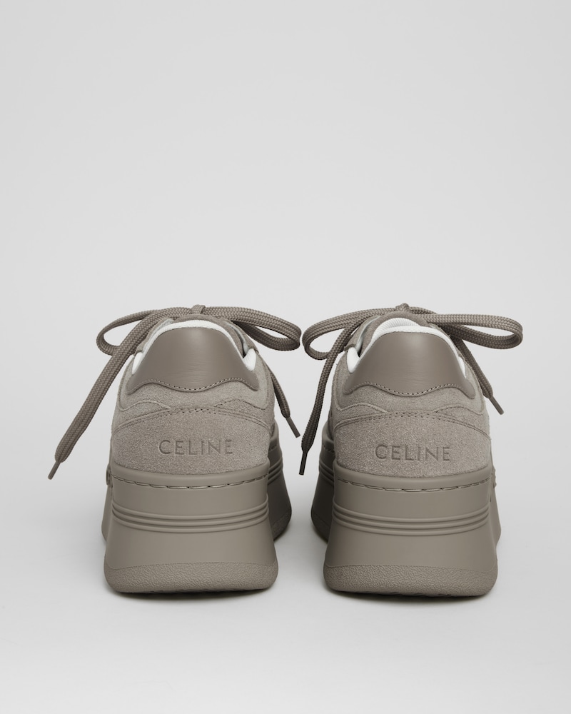 BLOCK WEDGE SNEAKER IN SUEDE CALFSKIN AND CALFSKIN - GREY -  - 1 | CELINE