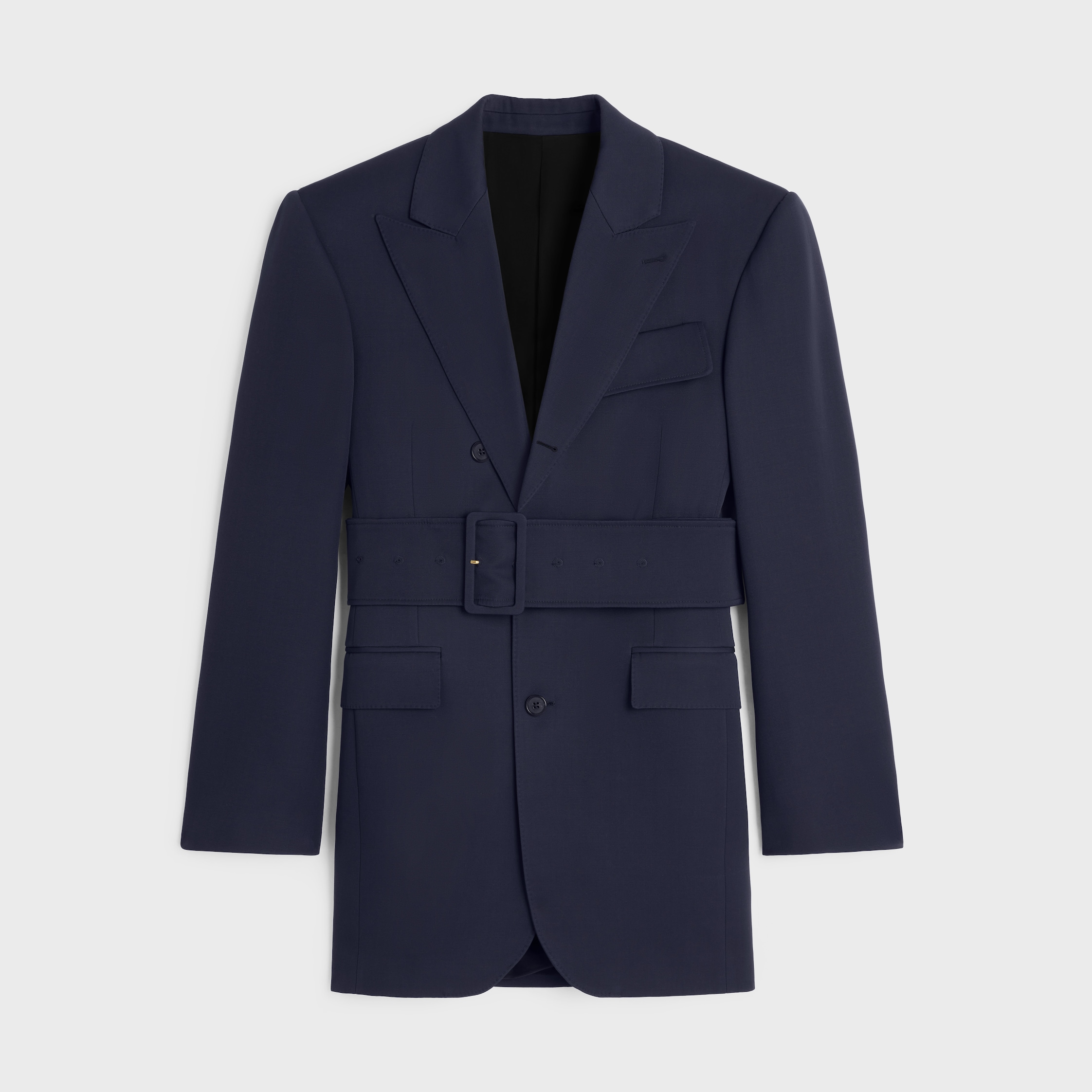 CELINE colonne jacket IN GRAIN DE POUDRE WOOL