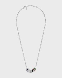 CELINE ボルト ネックレス / エナメル、ストラス、ロジウムフィニッシュ ブラス - シルバー / マルチカラー - ネックレス - 1 | CELINE