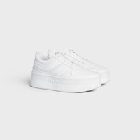 BLOCK SNEAKERS WITH WEDGE OUTSOLE in CALFSKIN - OPTIC WHITE -  - 2 | CELINE