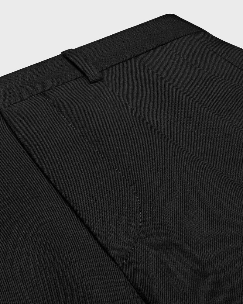 pleated trousers IN LIGHT WOOL GABARDINE - ULTRA BLACK -  - 1 | CELINE