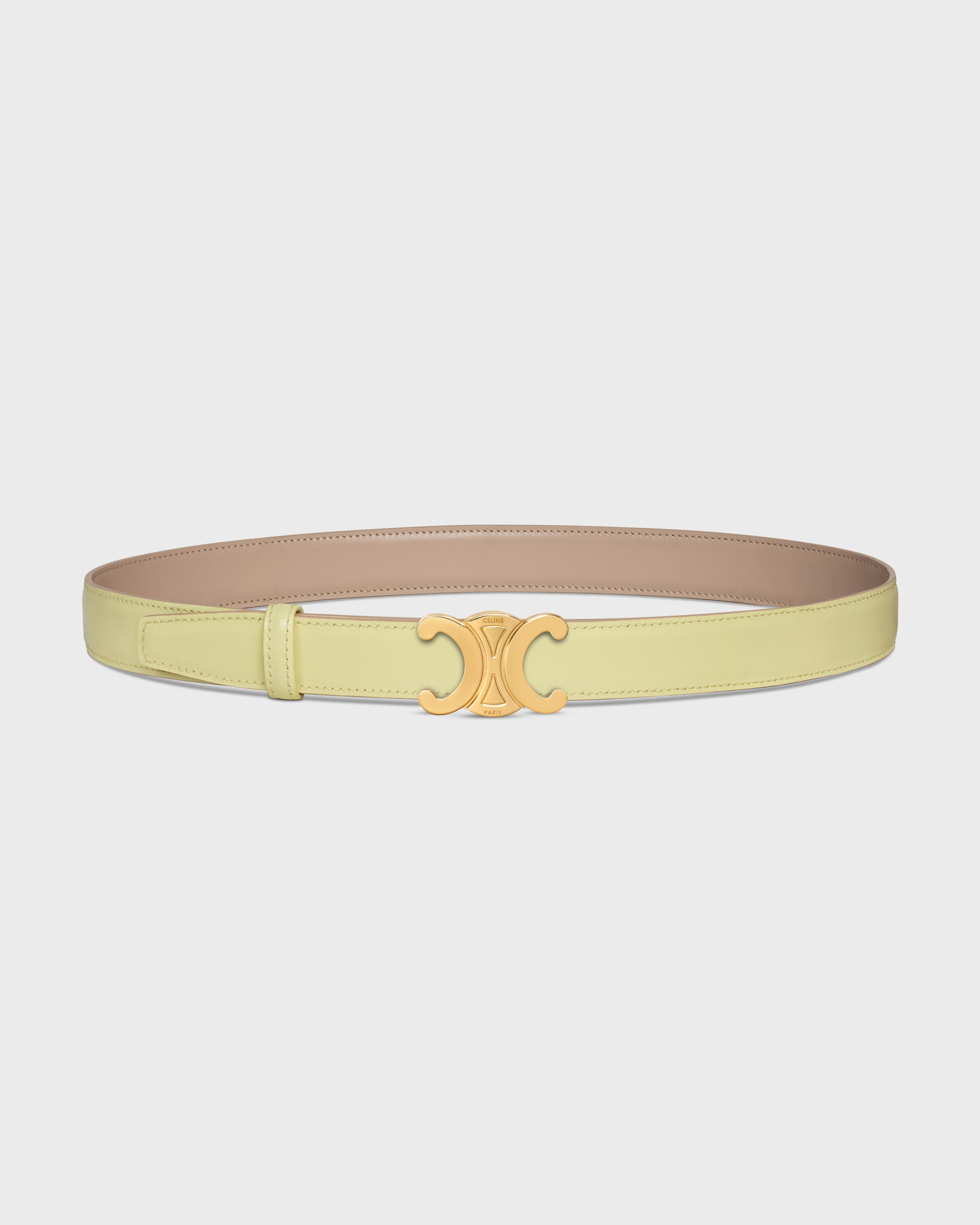 TRIOMPHE BUCKLE & REVERSIBLE STRAP 25MM - SAFARI / CITRUS | CELINE