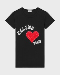 CAMISETA DE PUNTO DE ALGODÓN DE CANALÉ - NEGRO / BLANCO /ROJO -  - 1 | CELINE