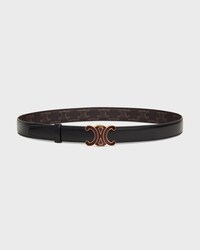 Reversible Strap 25MM IN Taurillon Leather and Triomphe Canvas -  -  - 2 | CELINE