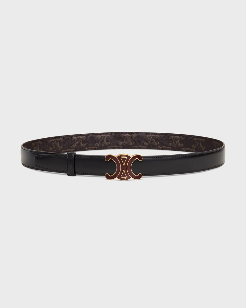 lani&egrave;re de ceinture r&eacute;versible 25MM Taurillon et Toile Triomphe -  -  - 1 | CELINE