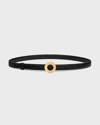 Reversible Strap 18MM IN TAURILLON LEATHER AND CROCODILE EMBOSSED CALFSKIN -  -  - 1 | CELINE