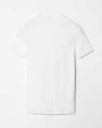 T-SHIRT IN ribbed cotton jersey - OPTIC WHITE / BLACK -  - 2 | CELINE
