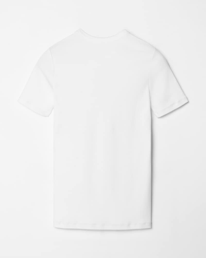 T-SHIRT IN ribbed cotton jersey - OPTIC WHITE / BLACK -  - 1 | CELINE
