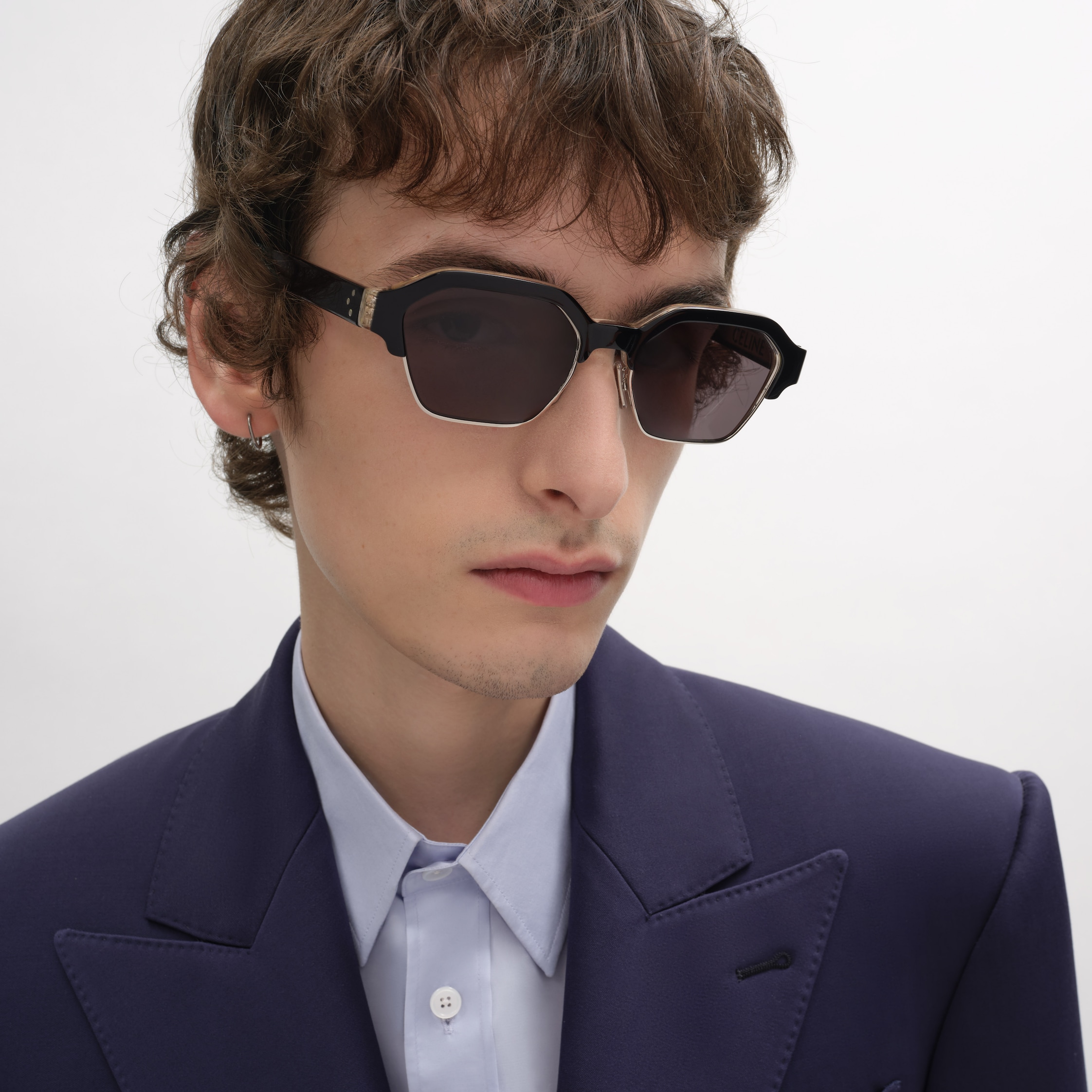 CELINE PARIS ブラックフレーム メガネ ブラックフレーム 63 サングラス / アセテート＆メタル - ブラック