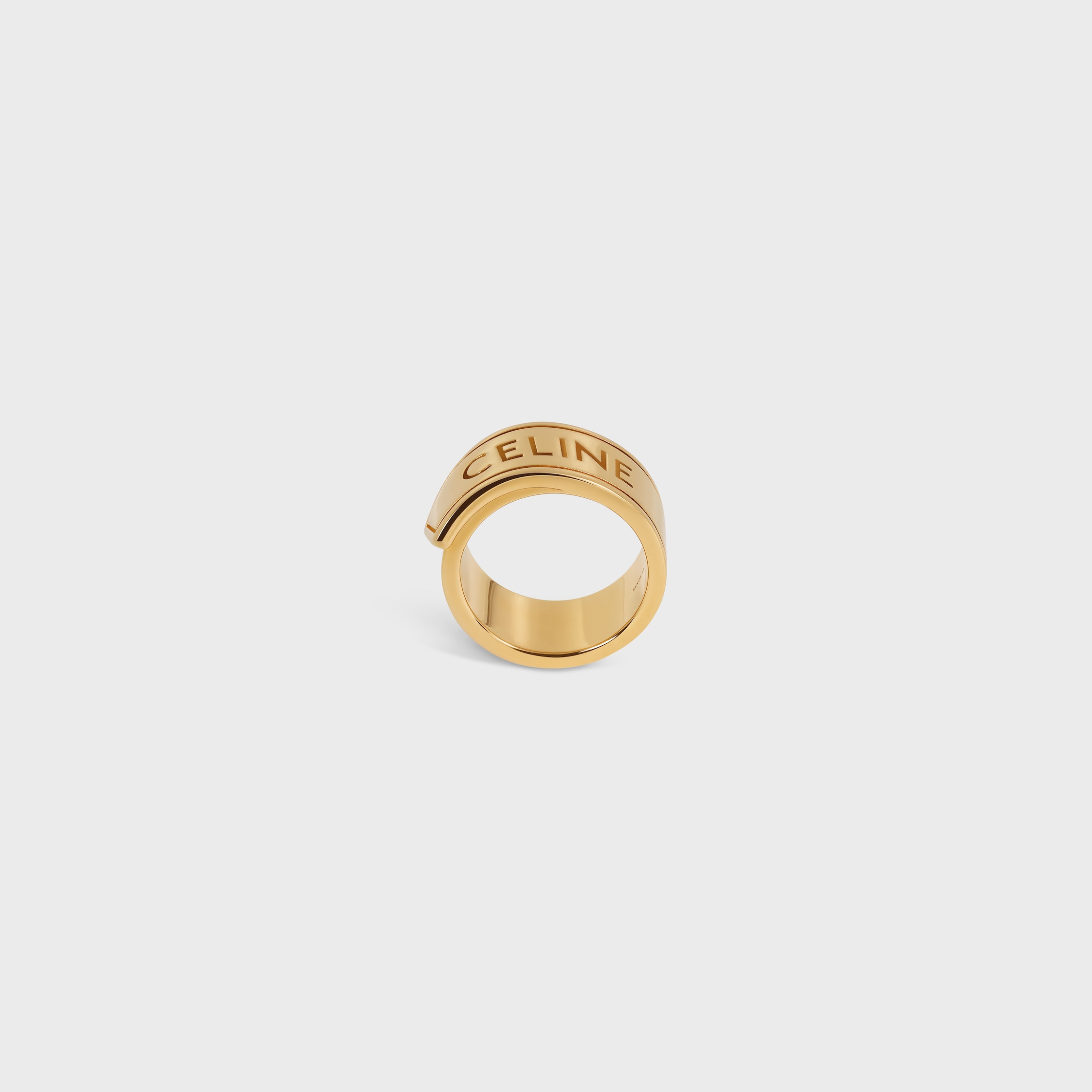CELINE CELINE RIBBON RING IN BRASS WITH GOLD FINISH