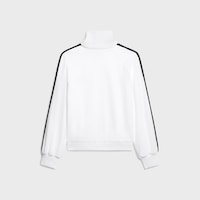 TRACKSUIT JACKET IN double-face jersey - OPTIC WHITE / BLACK -  - 2 | CELINE