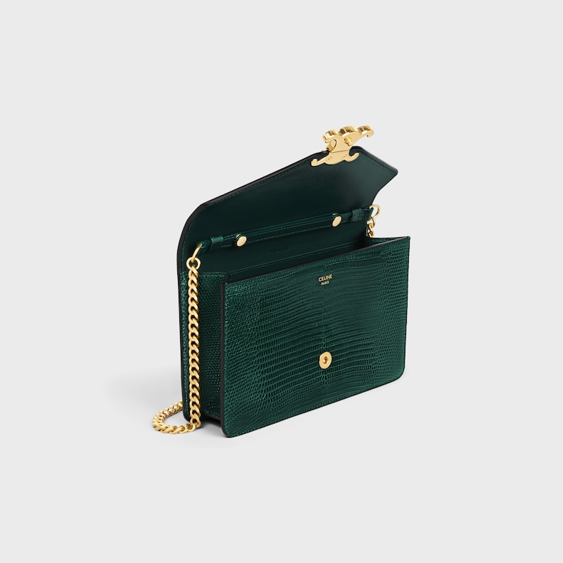 WALLET ON CHAIN MARGO in LIZARD - AMAZONE - MORE LINES - 1 | CELINE