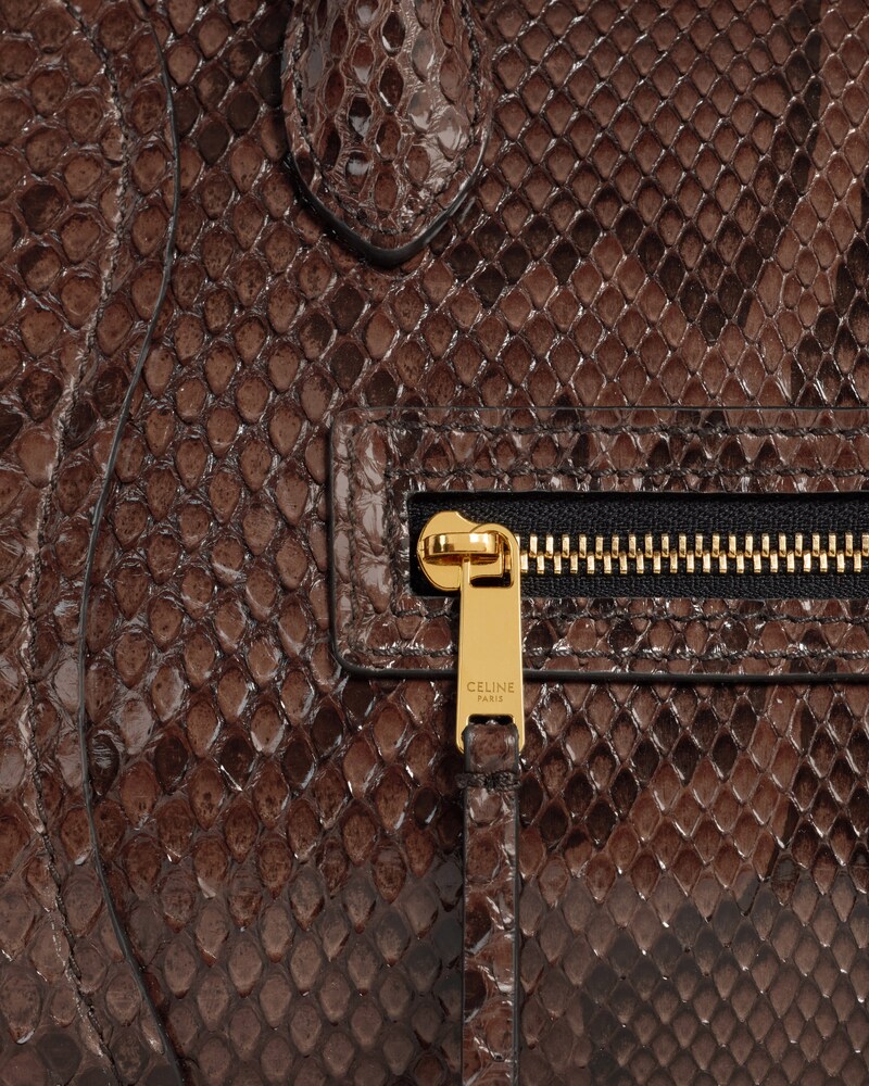 LUGGAGE petit modèle PYTHON - HICKORY - LUGGAGE - 1 | CELINE