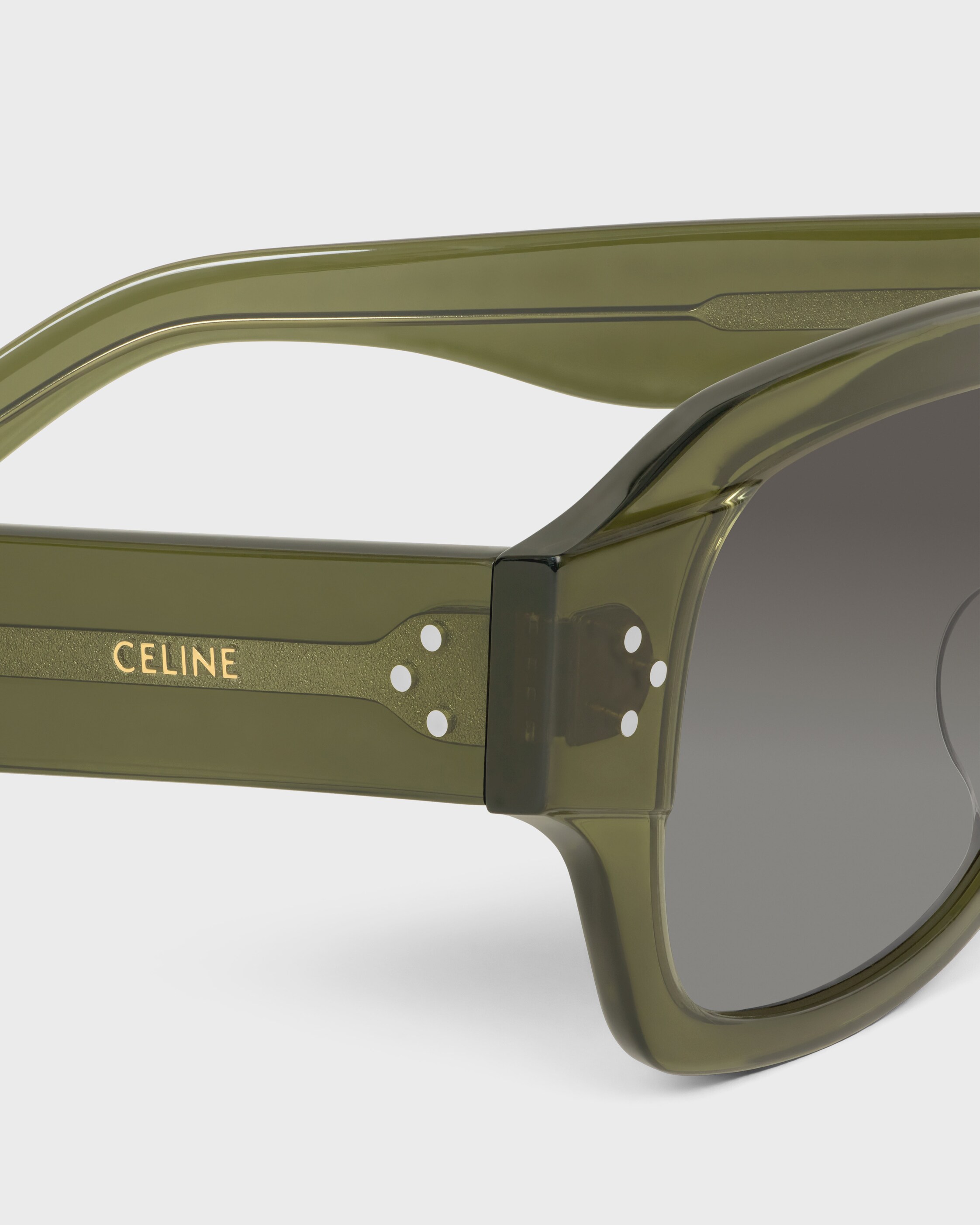 Black Frame 61 sunglasses in Acetate - TRANSPARENT KHAKI | CELINE