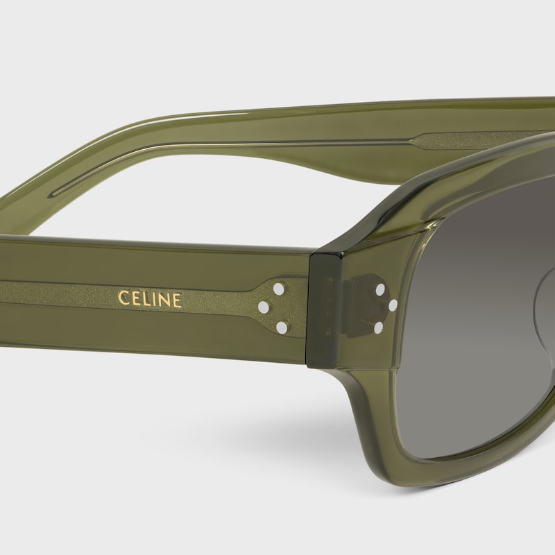 Black Frame 61 sunglasses in Acetate - TRANSPARENT KHAKI -  - 1 | CELINE
