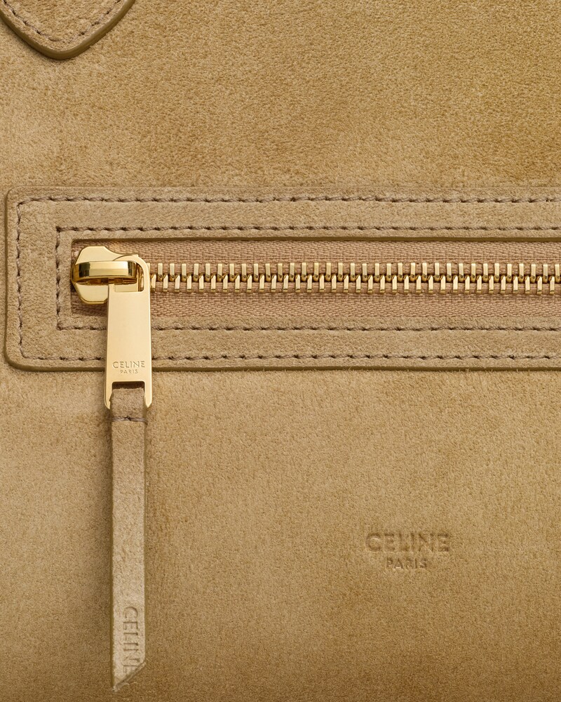 LUGGAGE IN SUEDE CALFSKIN - BEIGE - LUGGAGE - 1 | CELINE