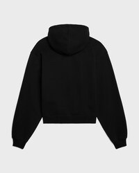 zipped hoodie IN cotton fleece - BLACK / WHITE -  - 2 | CELINE