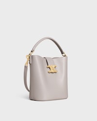 SMALL BUCKET LOUISE IN SMOOTH CALFSKIN - SOFT GREY - BUCKET - 2 | CELINE