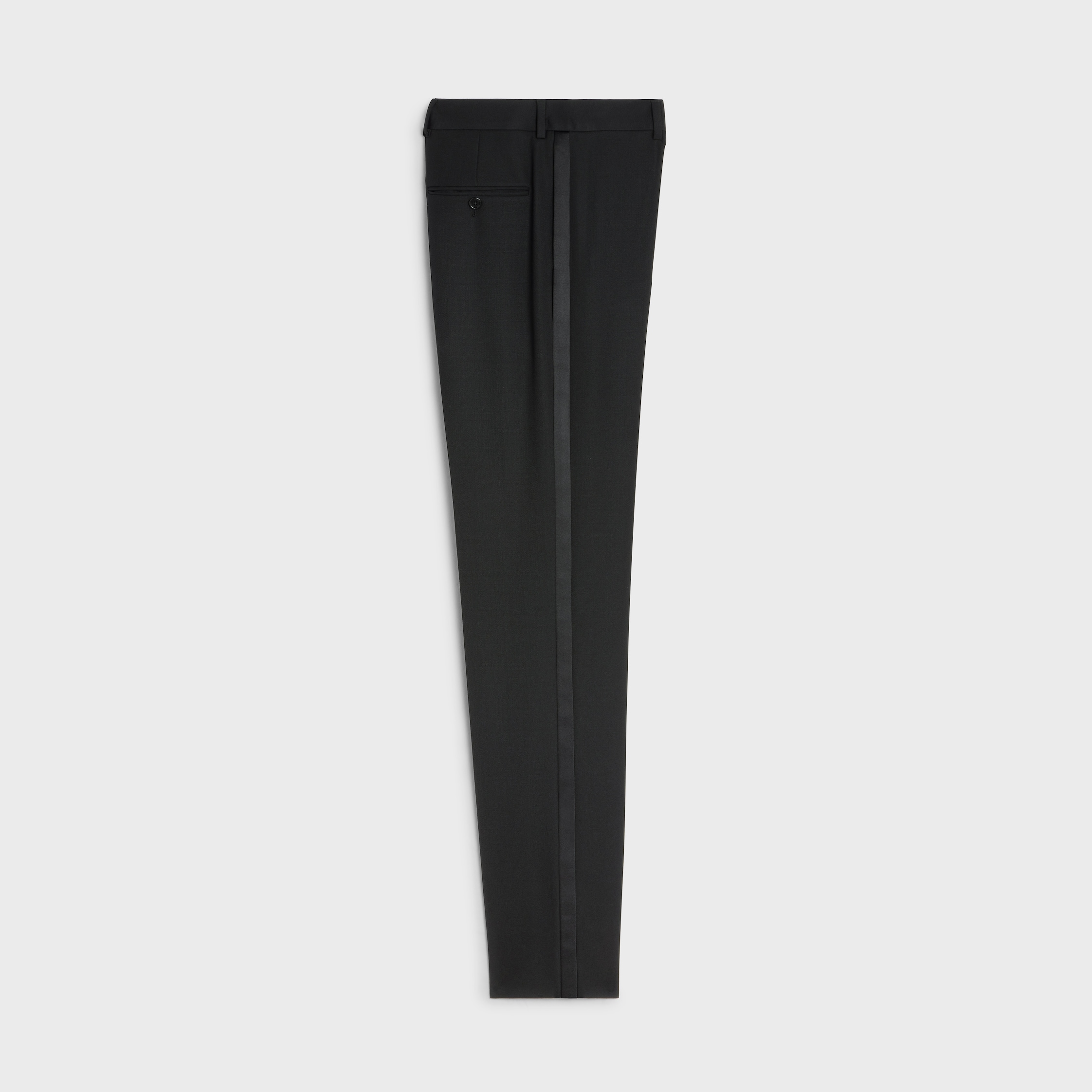 PANTALON CLASSIQUE TUX IN GRAIN DE POUDRE WOOL - BLACK | CELINE