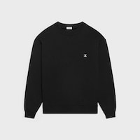 sweatshirt IN cotton fleece - BLACK / WHITE / RED -  - 1 | CELINE