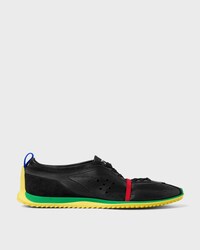 SOFT SNEAKER IN STRETCH LAMBSKIN, SUEDE CALFSKIN AND LAMBSKIN - BLACK/BRIGHT YELLOW/GREEN -  - 1 | CELINE