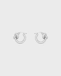 ノット フープ / ロジウムフィニッシュ ブラス - シルバー - イヤリング＆ピアス - 1 | CELINE