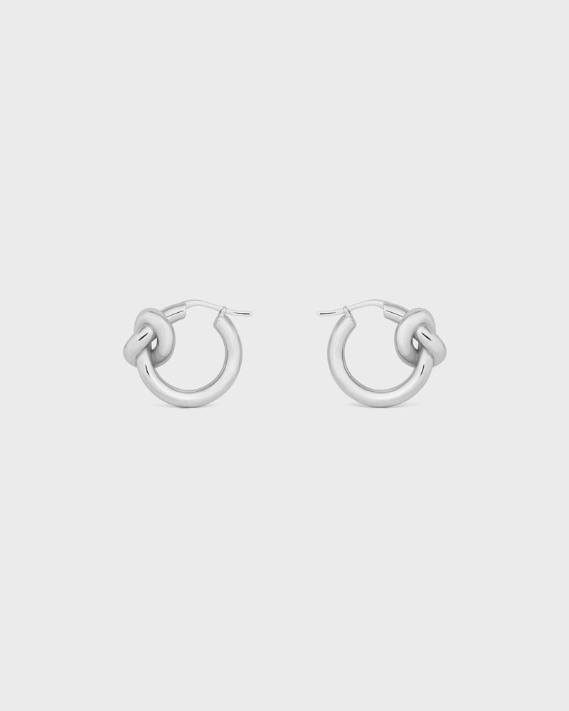 Créoles Knot en laiton rhodié - ARGENT - BOUCLES D'OREILLES - 1 | CELINE