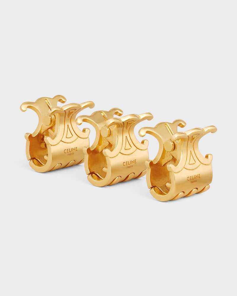 Celine Set mit 3 Mini-Haarklammern aus Messing mit Gold-Finish und Stahl - GOLD - HAAR-ACCESSOIRES - 1 | CELINE